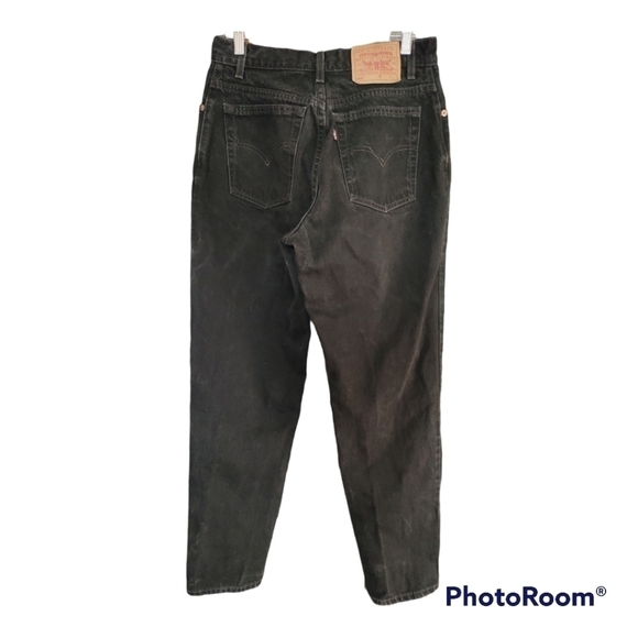 Levi's Denim - Levi's 550 Relaxed fit tapered leg black jeans woman size 12